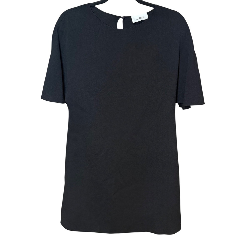 A.P.C. Jean Touitou Short Sleeve Shift Dress Mini Black Size 34 US XS